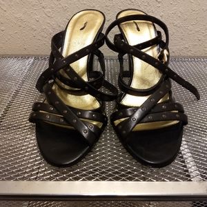 JCREW Strappy Studded Leather Heels s7.5